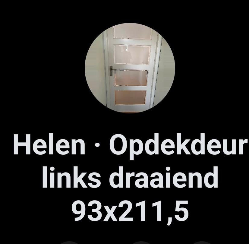 Opdek binnendeur met glas, Huis en Inrichting, Ophalen, Gebruikt