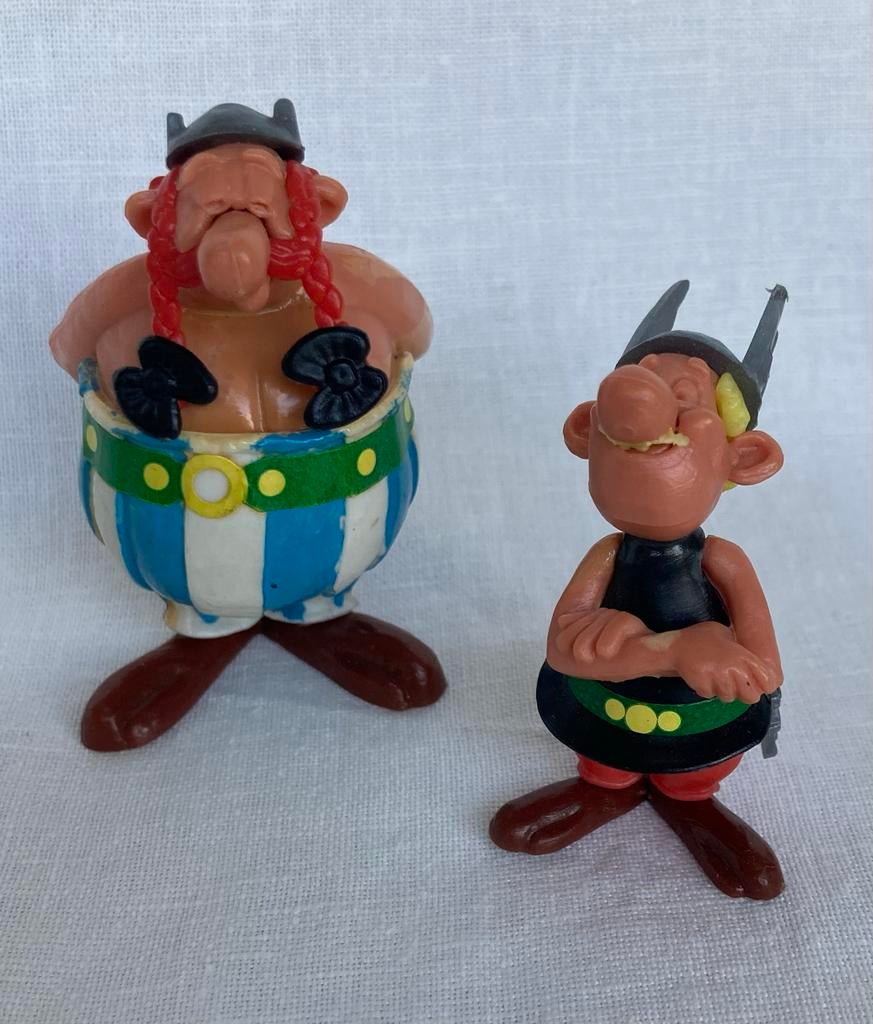 Asterix en Obelix beeldjes - Vintage figuren 1969, Ophalen of Verzenden, Asterix en Obelix, Gebruikt, Beeldje of Figuurtje