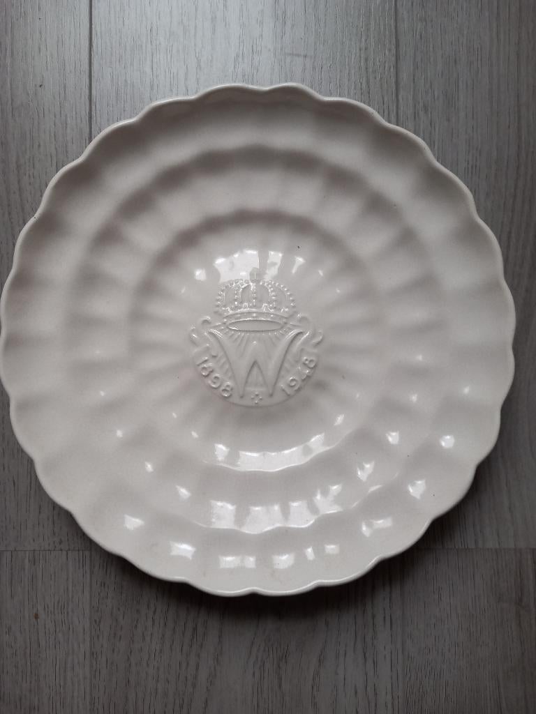 Delfts Wandbord Porceleyne Fles Wilhelmina bonbonnière potje, Antiek en Kunst, Ophalen of Verzenden