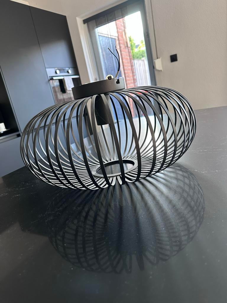 Zwarte hanglamp Chericoni, 40cm diameter, zonder lichtbron, Huis en Inrichting, Lampen | Hanglampen, Ophalen, Zo goed als nieuw