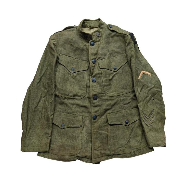 WWI US Wool Uniform Jacket 1st Army, Verzamelen, Militaria | Tweede Wereldoorlog, Kleding of Schoenen, Amerika, Ophalen of Verzenden