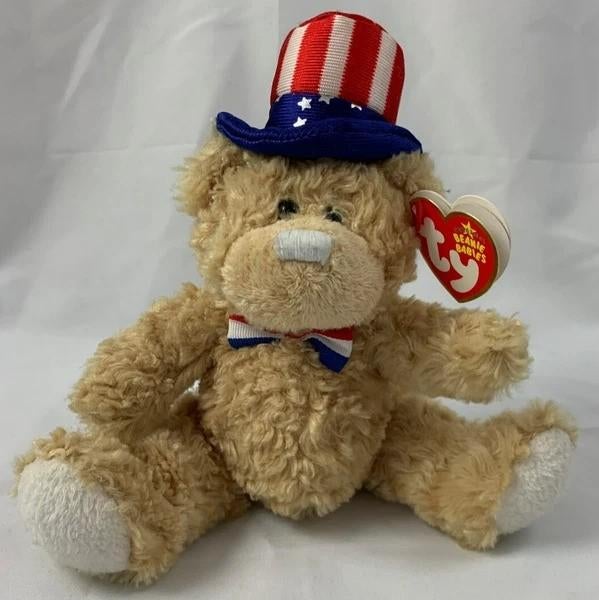 Ty Beanie Babies Independence Beer Knuffel 16 cm, Coolsingel 104, 3011 AG Rotterdam, Netherlands, Verzenden, Beer, Zo goed als nieuw