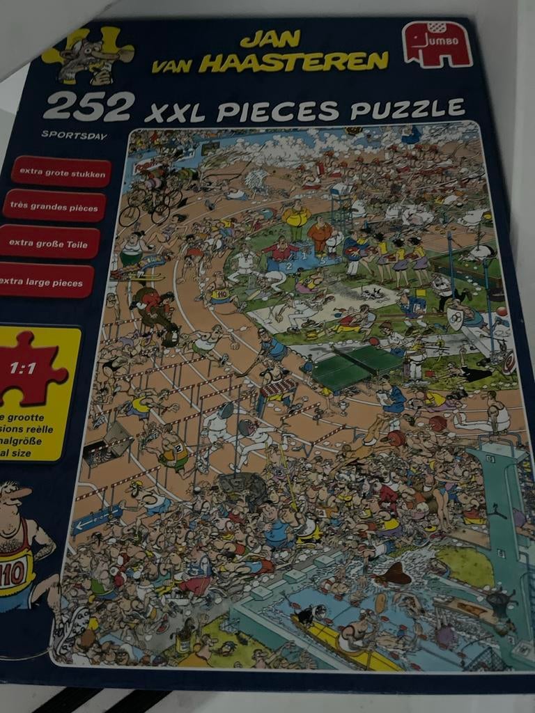 Jan van Haasteren Sportsday 252 XXL stukjes puzzel, Hobby en Vrije tijd, Denksport en Puzzels, Ophalen of Verzenden, Minder dan 500 stukjes