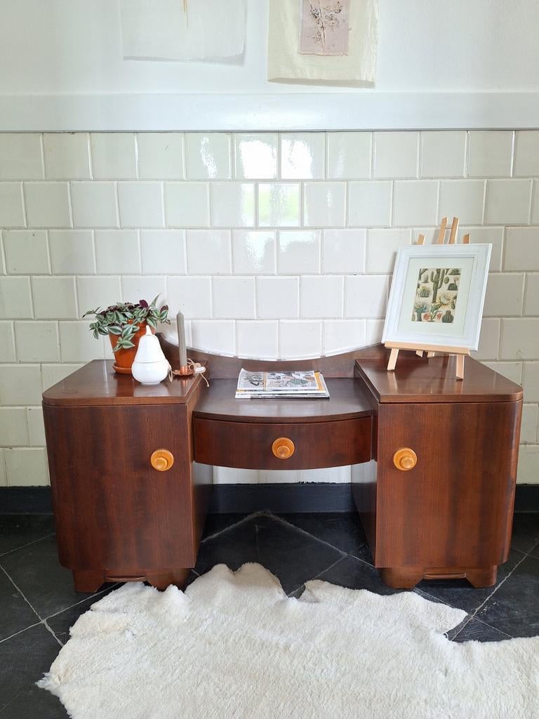 Vintage wandkastje, kastje, tv meubel, audio wandmeubel, Huis en Inrichting, Ophalen, Gebruikt, 100 tot 150 cm, Vintage