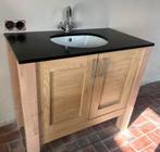 Badkamermeubel met wastafel en kraan, Ophalen, Gebruikt, 100 tot 150 cm, Minder dan 100 cm
