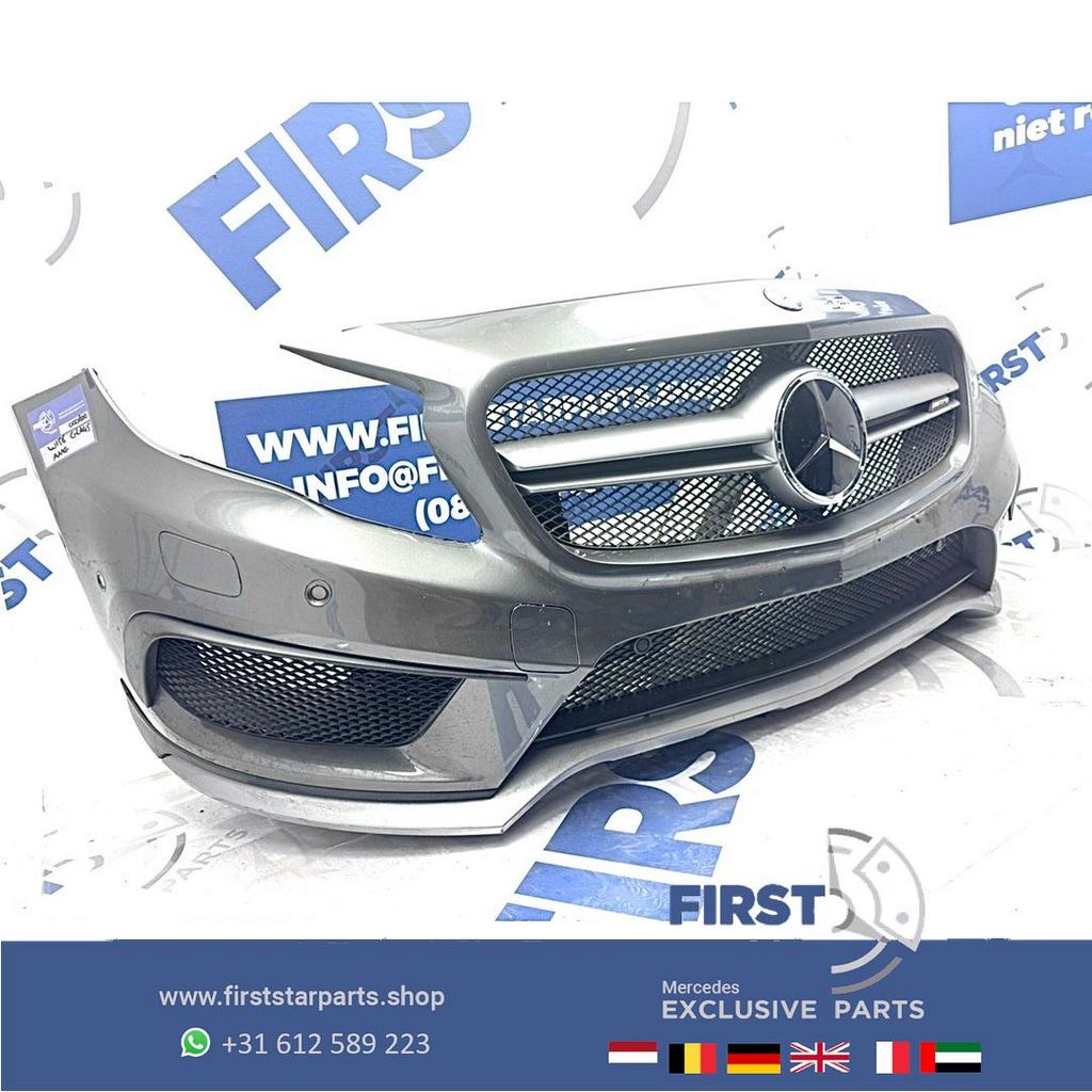 W156 X156 GLA 45 AMG VOORBUMPER COMPLEET GLA45 BUMPER + GRIL, Gebruikt, -, Voor, Ophalen of Verzenden