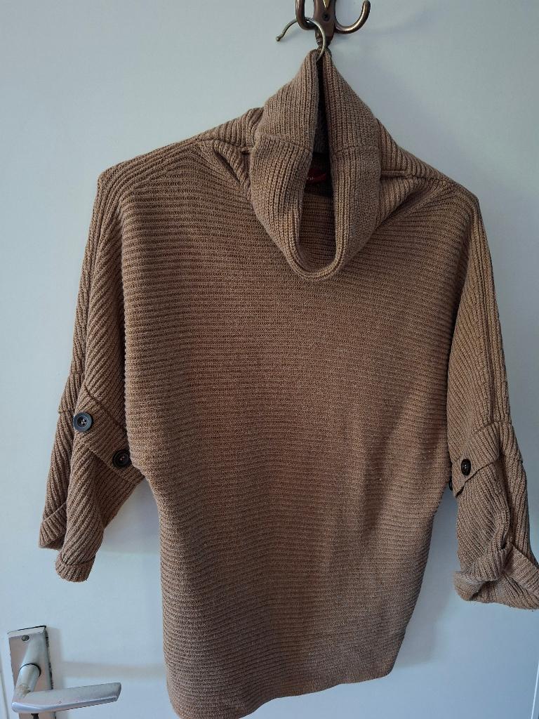 bruine trui met col en korte mouwen Olsen selection maat 38, Kleding | Dames, Truien en Vesten, Ophalen, Gedragen, Maat 38/40 (M)