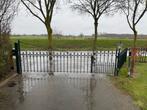 IJzeren hekwerk met poort - 24m hek, 4.7m poort, Ophalen, Met poort, Gebruikt, Sierhekwerk