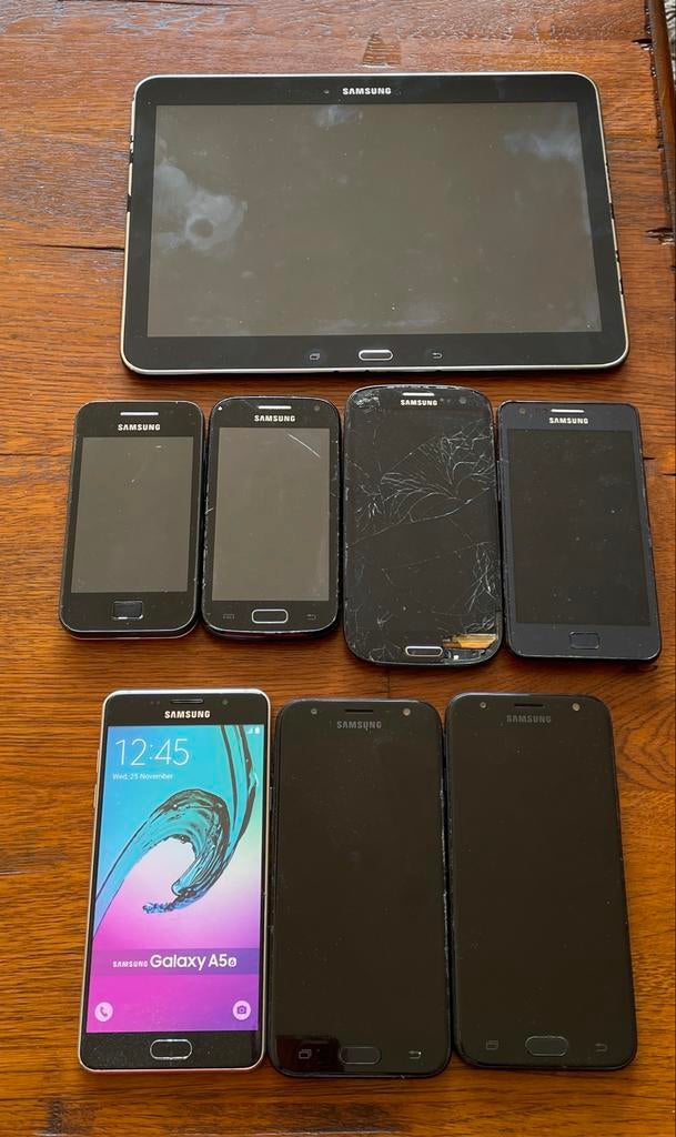 Partij oude Samsung gsm toestellen en tablet, Samsung, Overige modellen, Ophalen of Verzenden, Minder dan 3 megapixel