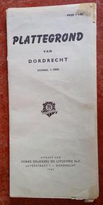 Plattegrond Dordrecht 1961 (1:9000) gehavend, Landkaart, 1800 tot 2000, Nederland, Ophalen