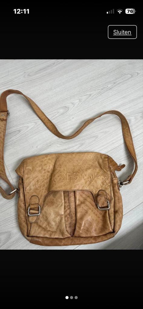 Beige Schoudertas, Sieraden, Tassen en Uiterlijk, Tassen | Schoudertassen, Ophalen of Verzenden, Gebruikt, Beige, Overige merken