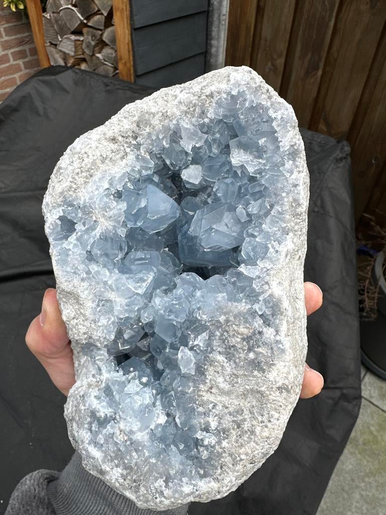 Celestien cluster, Verzamelen, Ophalen of Verzenden, Mineraal