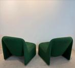 Artifort Alky set - Groene fauteuils (2 stuks), Huis en Inrichting, Fauteuils, Ophalen, Gebruikt, 75 tot 100 cm, Stof
