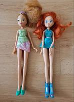 2 winx club rainbow poppen bloom flora enchantix believix, Ophalen of Verzenden, Zo goed als nieuw, Barbie