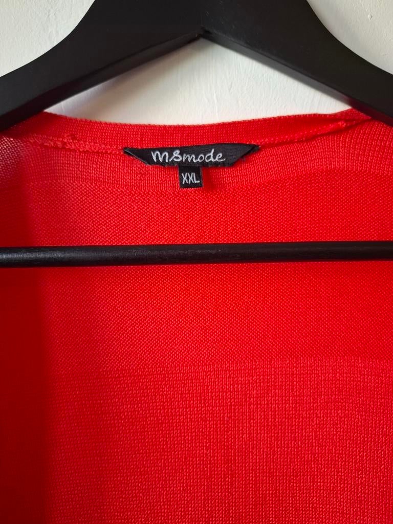 M&S Mode Lang Open Vest - Rood, Maat XXL/46,48, Trui of Vest, Nieuw, Ophalen of Verzenden, Nvt