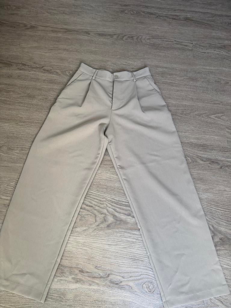 Zara Relaxed Fit Plooi Broek Beige Bruin XS Heren, Ophalen of Verzenden, Zo goed als nieuw, Maat 46 (S) of kleiner, Beige