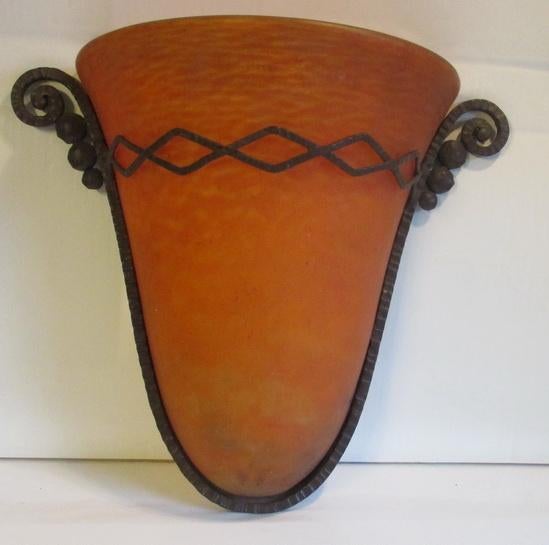 supergrote art deco muurlamp applique Daum Nancy 27, Verzenden