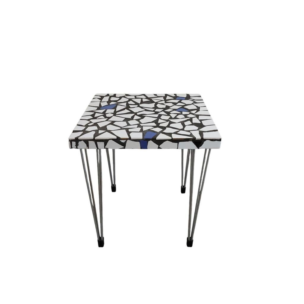 Vintage mozaïek tafel, bijzettafel, Ophalen, Overige materialen, Gebruikt, Minder dan 50 cm