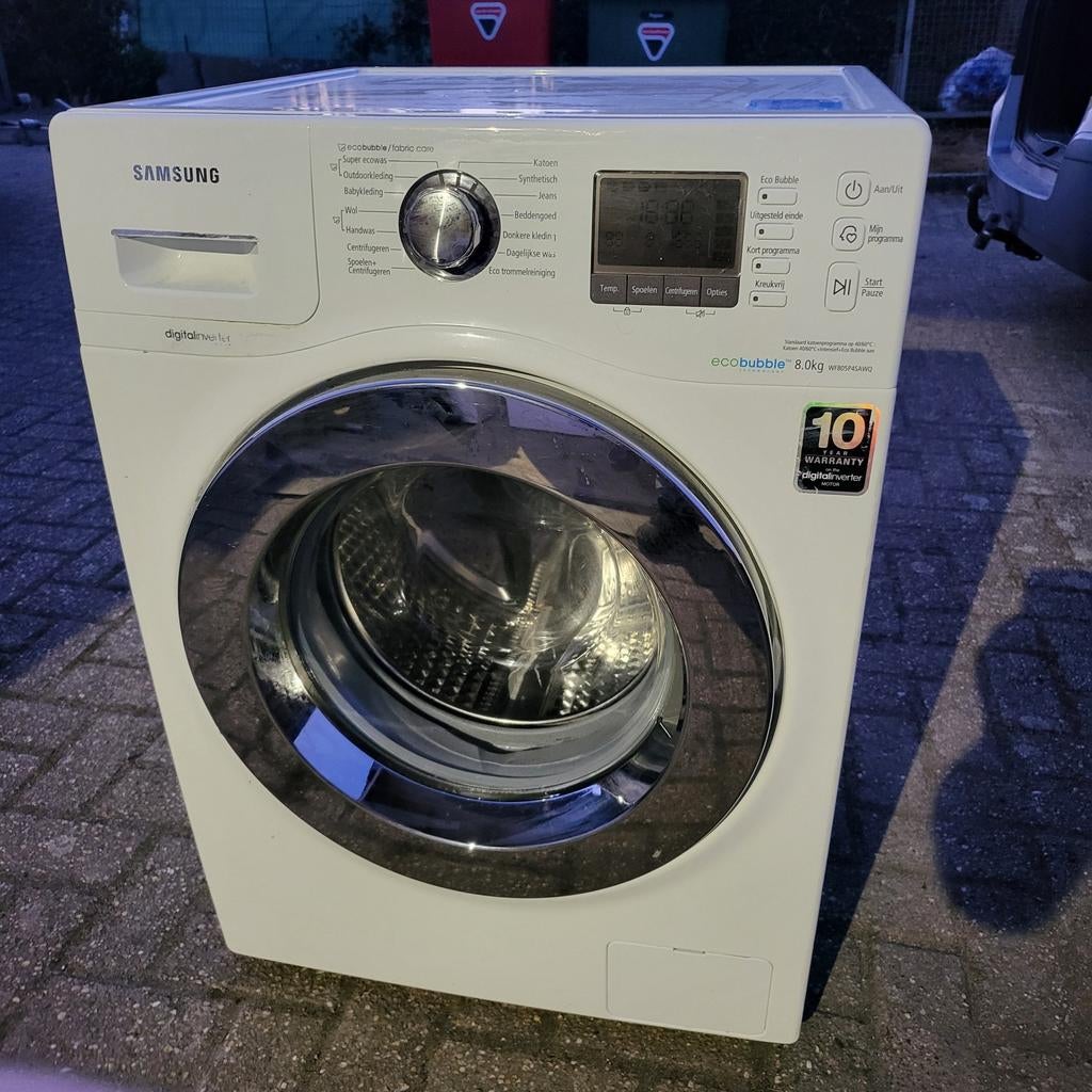Wasmachine Samsung eco bubble 8kilo, Ophalen of Verzenden, Zo goed als nieuw, 85 tot 90 cm, 1200 tot 1600 toeren