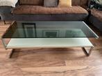 Vintage mid century Italiaanse design salontafel rookglas, Huis en Inrichting, Ophalen, 100 tot 150 cm, 50 tot 100 cm, Zo goed als nieuw