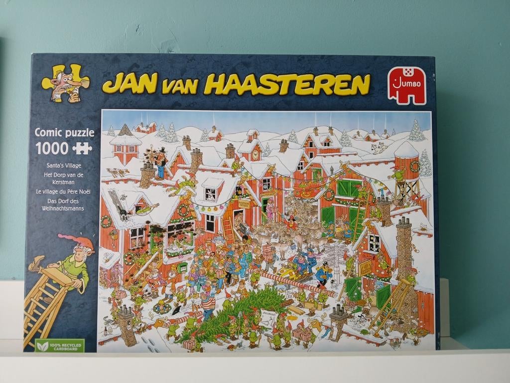 Jan van Haasteren puzzel 1000 stukjes Dorp van de kerstman, Ophalen, 500 t/m 1500 stukjes, Zo goed als nieuw
