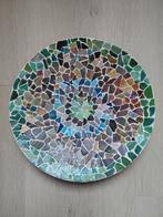 Decoratieve schaal met mozaïek van glas, Ophalen, Rond, Glas