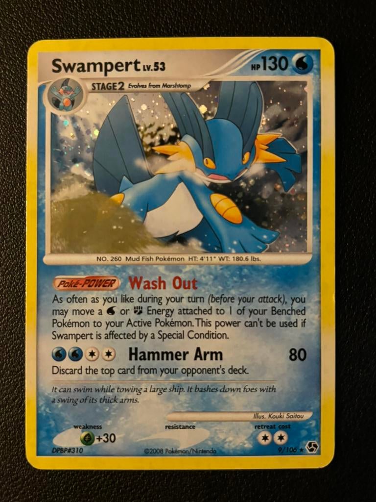 Swampert LV.53 #9, Ophalen of Verzenden, Zo goed als nieuw