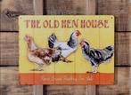 The old hen house kippen reclamebord van metaal wandbord, Info@deconoord.nl, Deco Noord, Nieuw, Ophalen of Verzenden