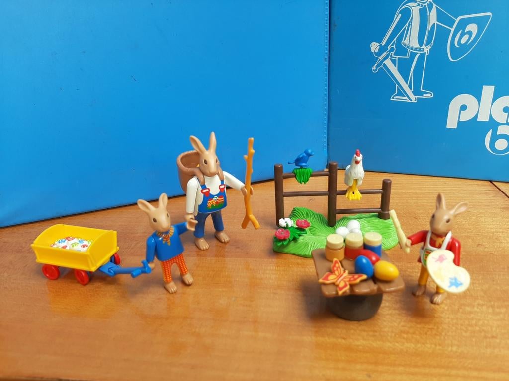 Pasen 4169 paashaas gekleurde eieren rondbrengen compleet, Kinderen en Baby's, Speelgoed | Playmobil, Ophalen of Verzenden, Zo goed als nieuw