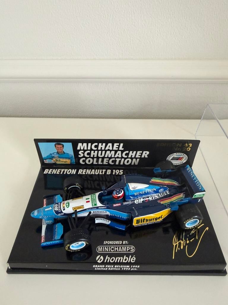 M Schumacher Benetton B195 Belgium GP 1995 Homblé Sponsor, Ophalen of Verzenden, Zo goed als nieuw, Auto, MiniChamps
