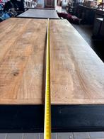 INDUSTRIËLE EETTAFEL MANGOHOUT ZWART ONDERSTEL, Ophalen, Gebruikt, Overige materialen, 50 tot 100 cm