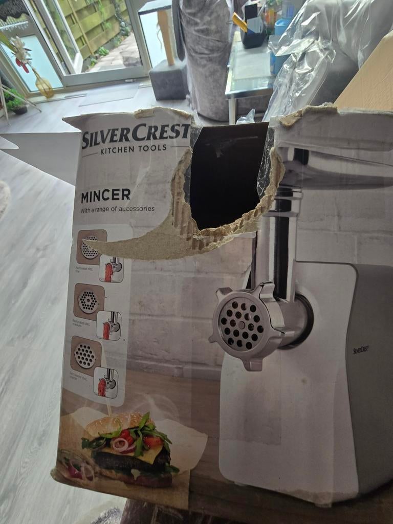 SilverCrest Vleesmolen, koekjes- en falafeldeegmaker, Ophalen of Verzenden, Zo goed als nieuw