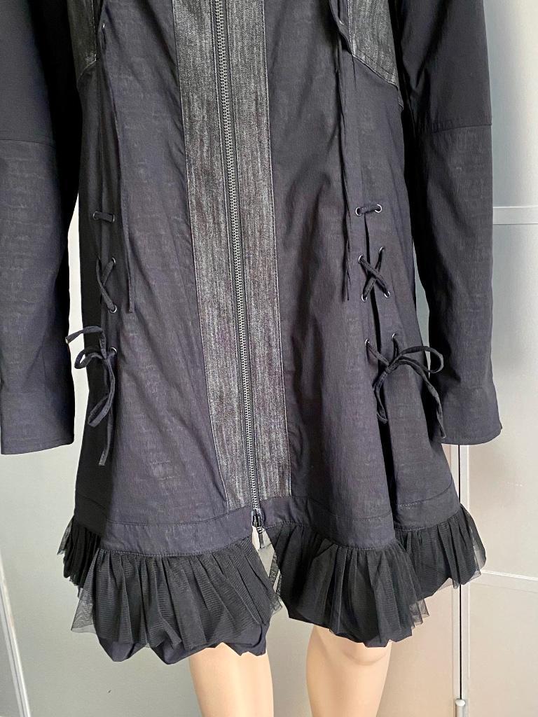 H955 Lauren Vidal: maat L/XL=42 jas tussenjas parka zwart, Zwart, Maat 42/44 (L), Lauren Vidal, Ophalen of Verzenden