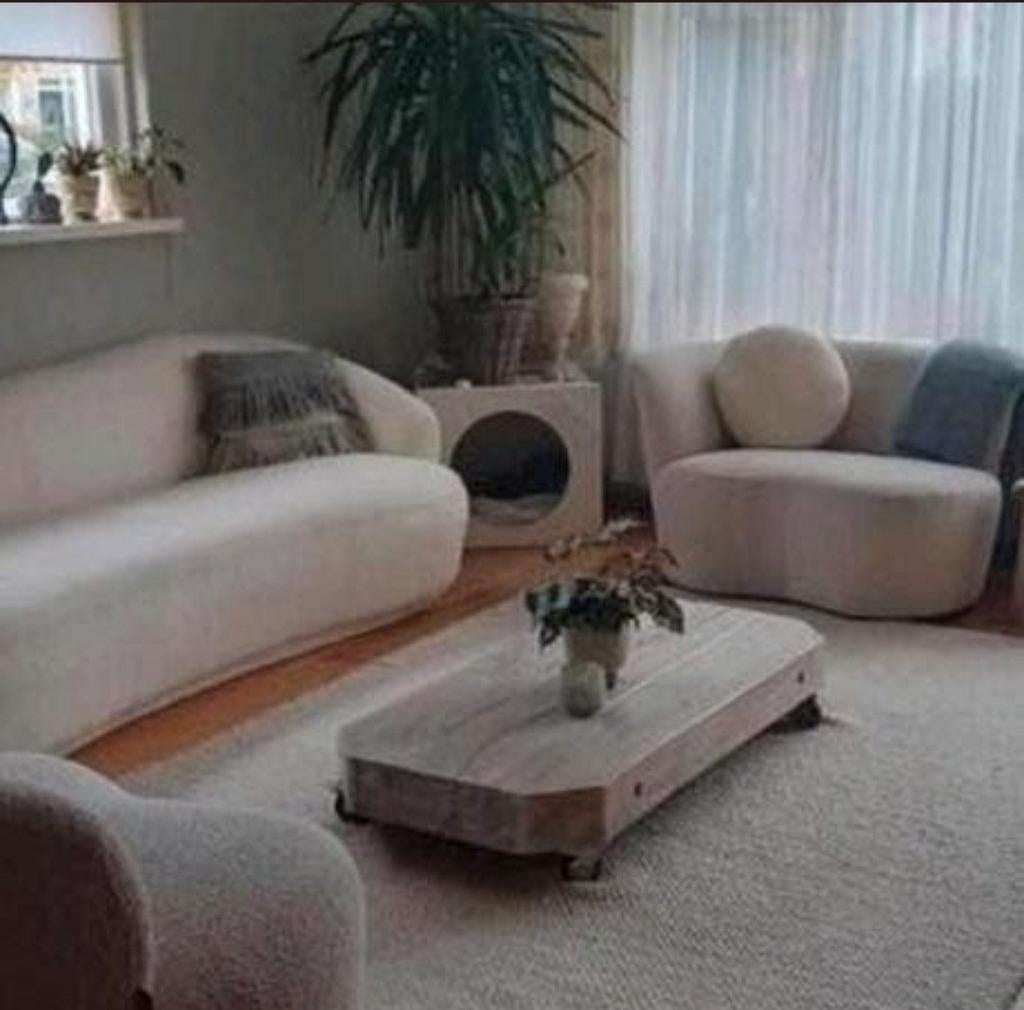 Robuuste eiken salontafel, Huis en Inrichting, Tafels | Salontafels, Ophalen, Landelijk, vintage, industrieel en tijdloos, 100 tot 150 cm