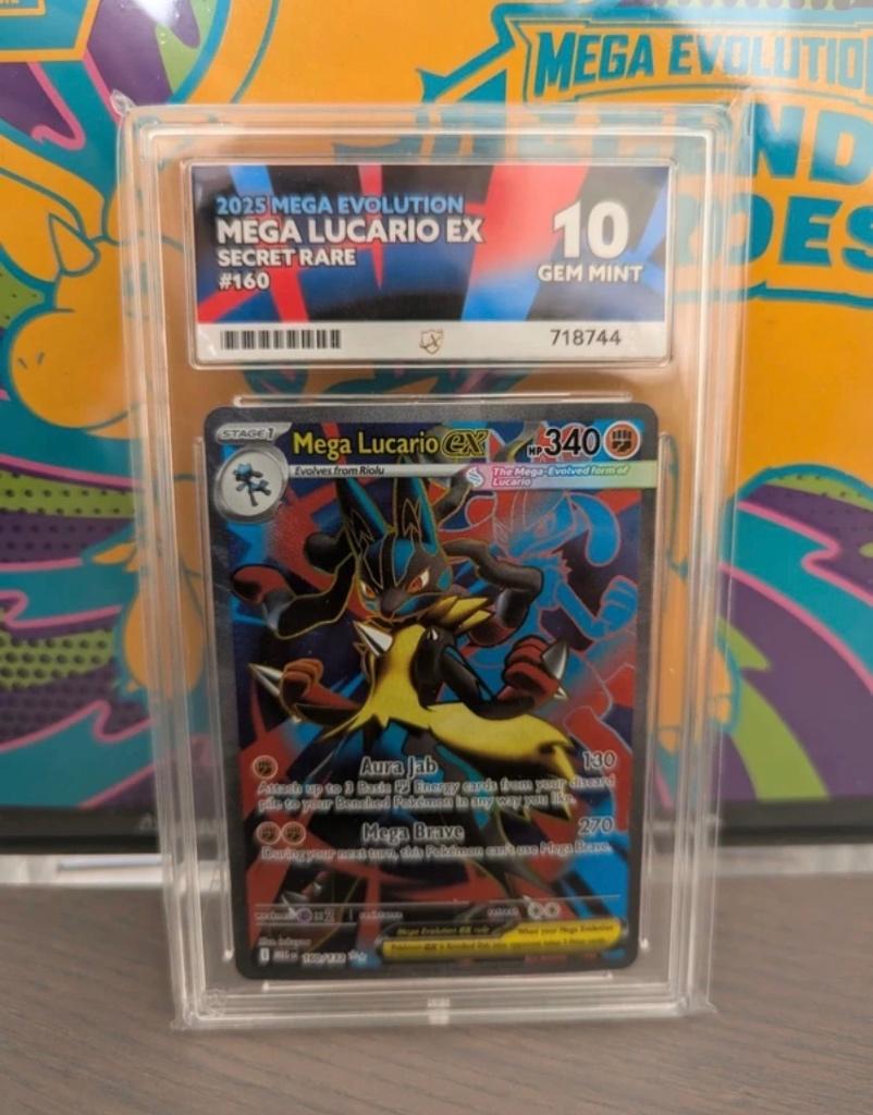 Mega Lucario EX pokemon, Ophalen of Verzenden, Nieuw, Losse kaart