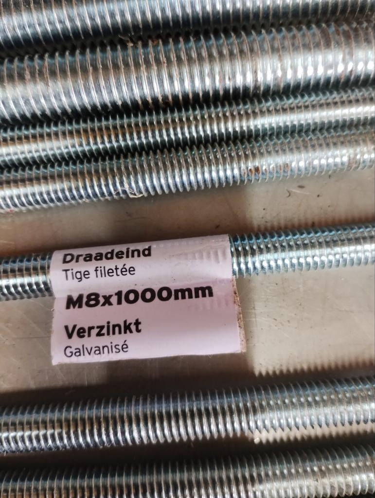 Draadeinden M 12 en M 8, Ophalen of Verzenden, 250 mm of meer