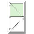 Kunststof | Buitendeur 1/2 Glas | Op Maat | Kleur En Formaat, Niet ingevuld, Kunststof, Niet ingevuld, Nieuw