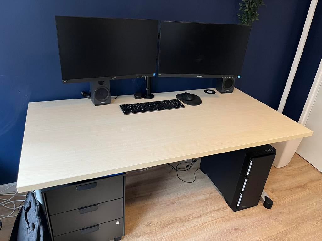 Bureau 160x80cm, Ophalen, 160 cm, Gebruikt, Spaanplaat of MDF