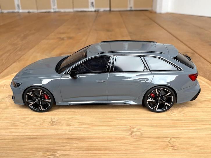 Audi RS6 C8 Nardo grijs 1:18 GT Spirit GT847 nieuw in doos, Hobby en Vrije tijd, Modelauto's | 1:18, Nieuw, Auto, Overige merken