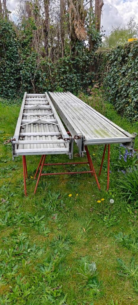 Aluminium loopbrug steiger delen 3,5m, Ophalen, Gebruikt, Overige typen, 5 meter of hoger