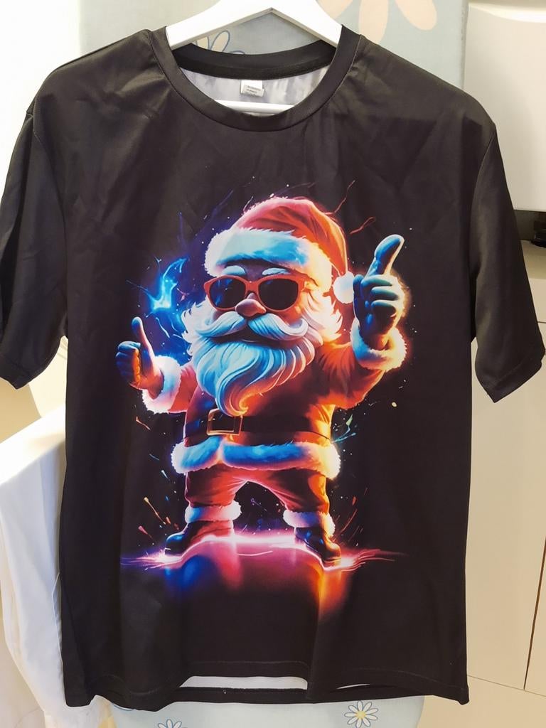 Nieuw fout kerst T-shirt - mt. L, Maat 52/54 (L), Onbekend, Zwart, Nieuw