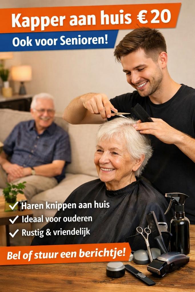‍️ Kapper aan huis – €20 | Ook voor ouderen, Ophalen of Verzenden