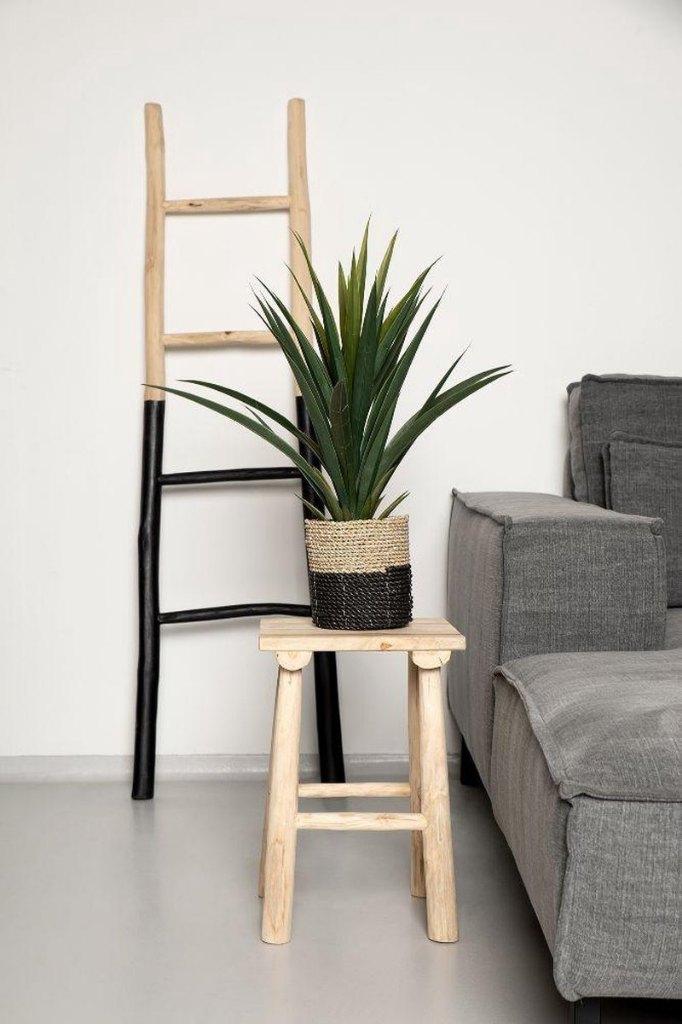 decoratieve ladder teak naturel/zwart 150cm NIEUW, Ophalen, Nieuw, Minder dan 2 meter