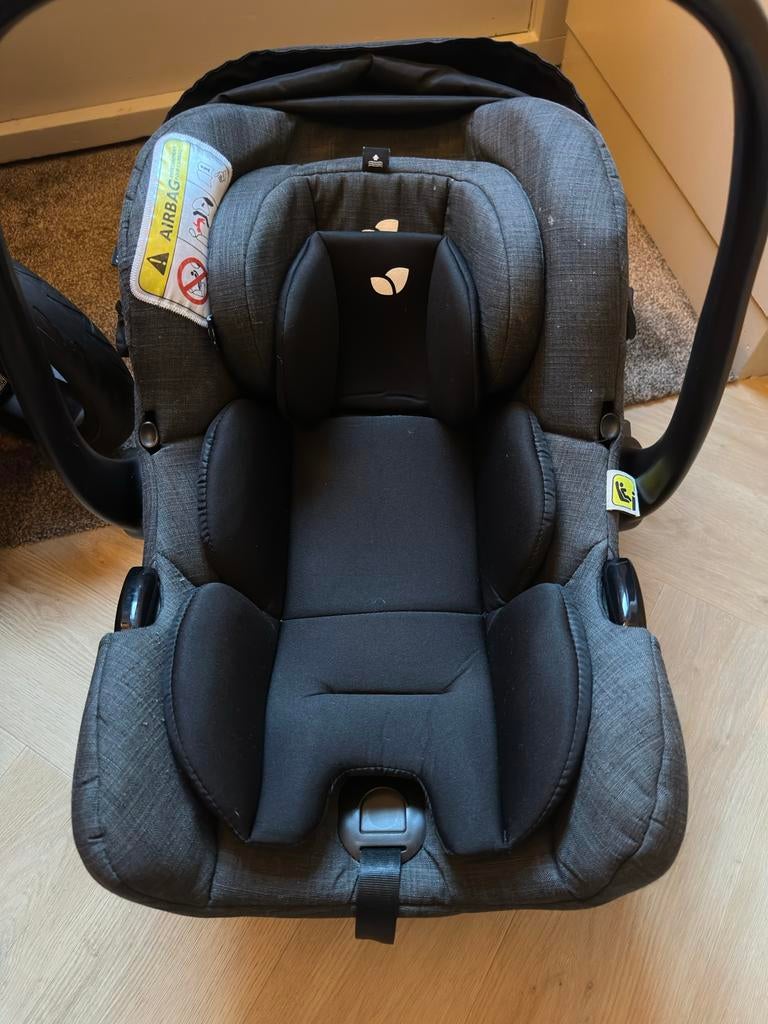Joie i-Gemm autostoel met onderstel en kinderwagen, Kinderen en Baby's, Autostoeltjes, Autogordel, Zijbescherming, Zo goed als nieuw