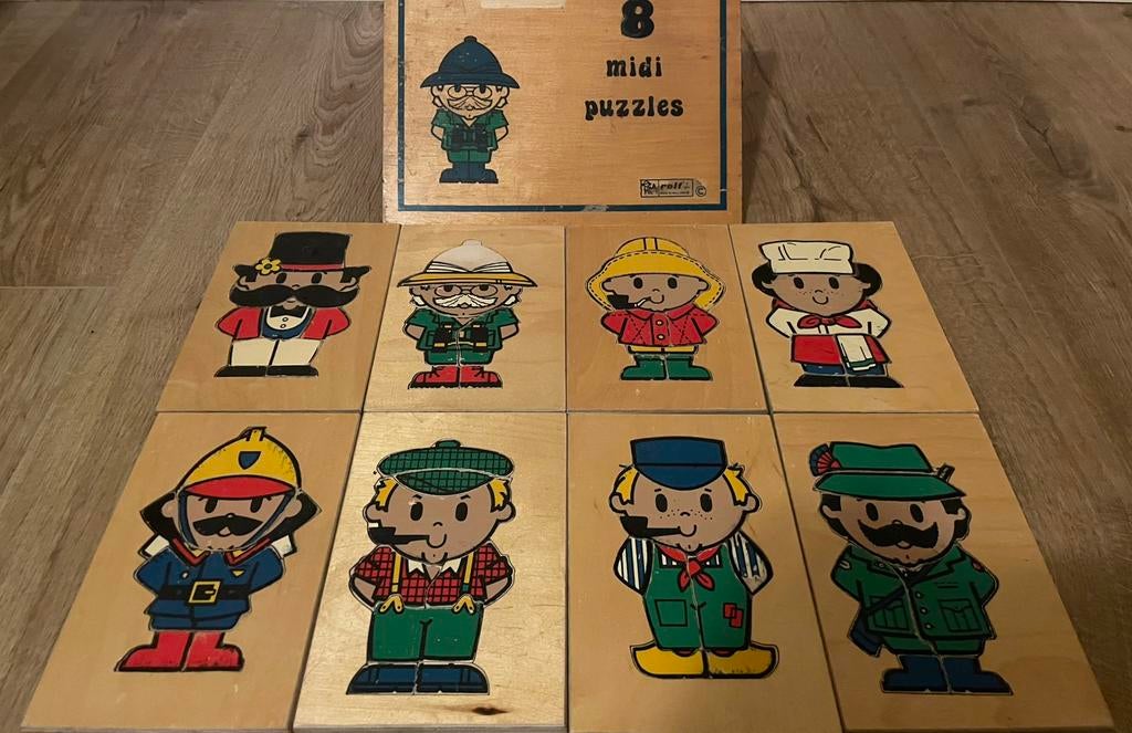 8 houten puzzels van Rolf, Ophalen of Verzenden, Gebruikt