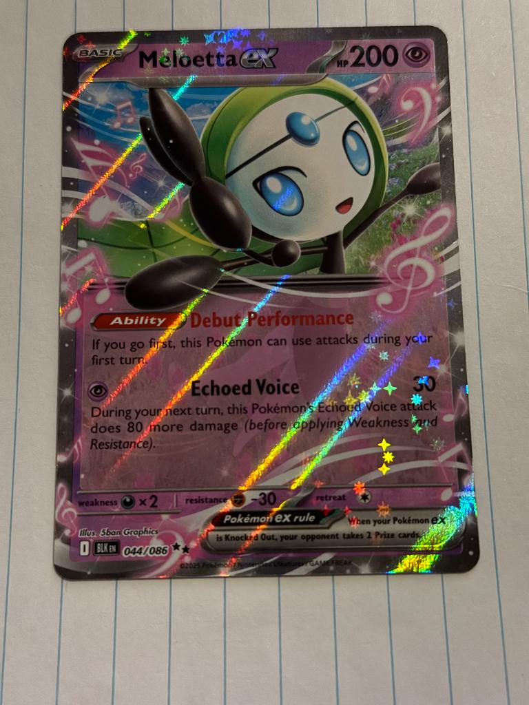 Pokemon meloetta ex 44/86, Verzenden, Nieuw, Losse kaart, Foil