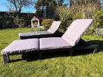 2x Allibert Daytona Ligbedden Antraciet met Kussens, Ophalen, Gebruikt, Eenpersoons, Buiten