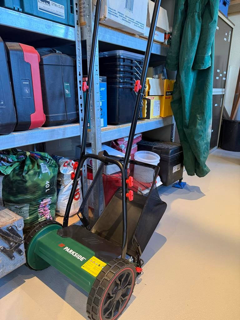 Parkside Handgrasmaaier met 20L opvangbak - 30 cm maaibreedt, Ophalen, Handgrasmaaier, Nieuw, Opvangbak