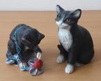 2 Beeldjes Zwarte Katten - 1 x Krieltje Francien, Verzamelen, Ophalen of Verzenden, Gebruikt, Dier