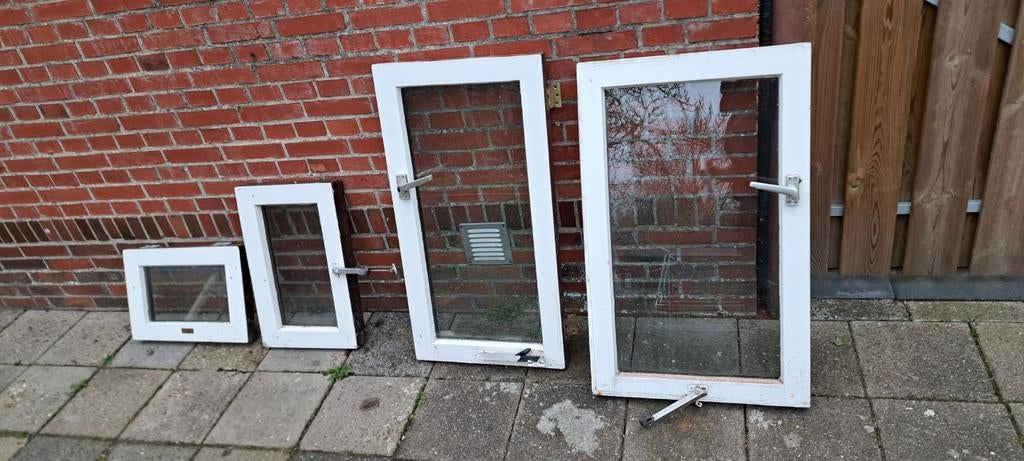 Raam +raamen + glas, Ophalen of Verzenden, Minder dan 80 cm, Gevelraam of Ruit